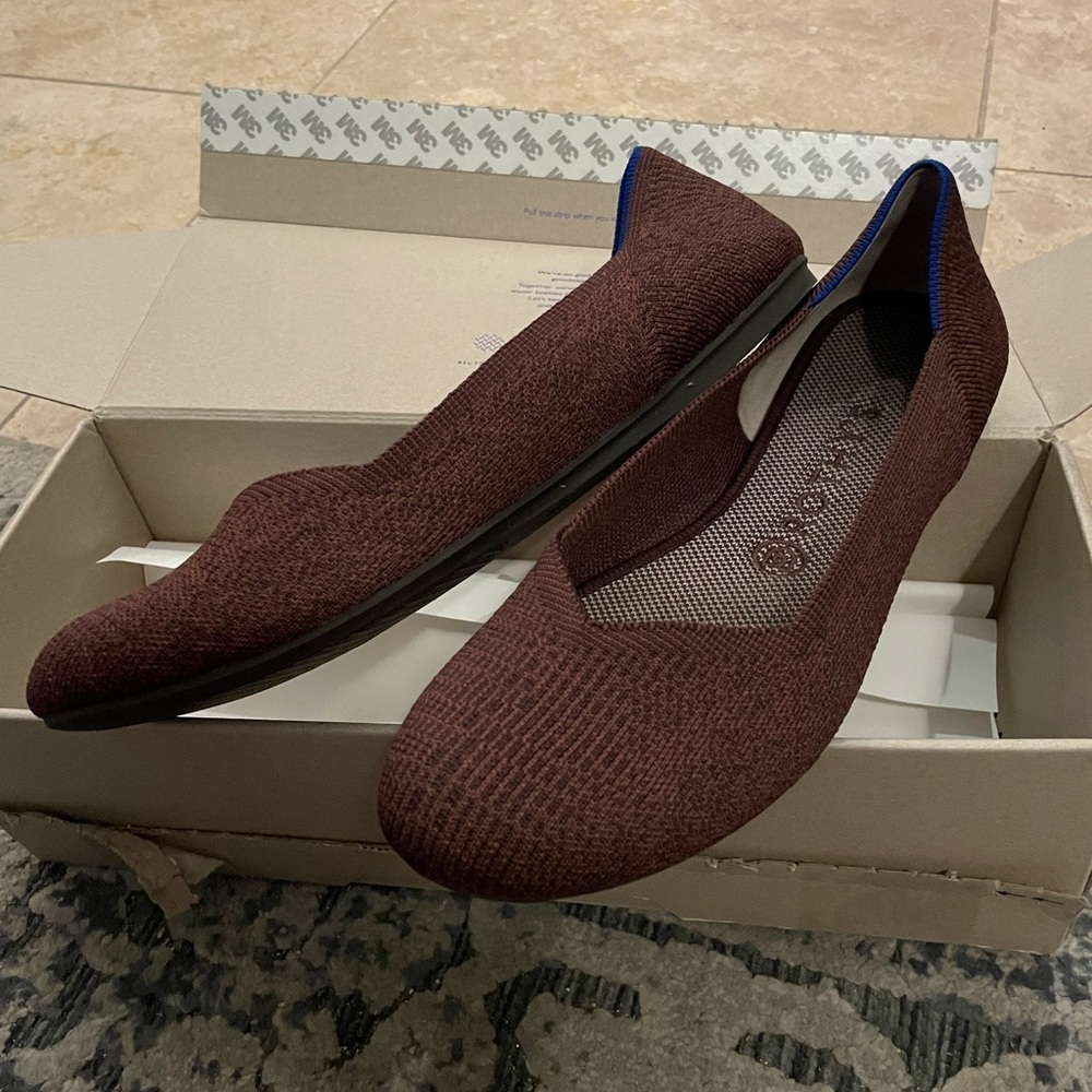 Rothy's Women's Flats in Deep Burgundy Brown
